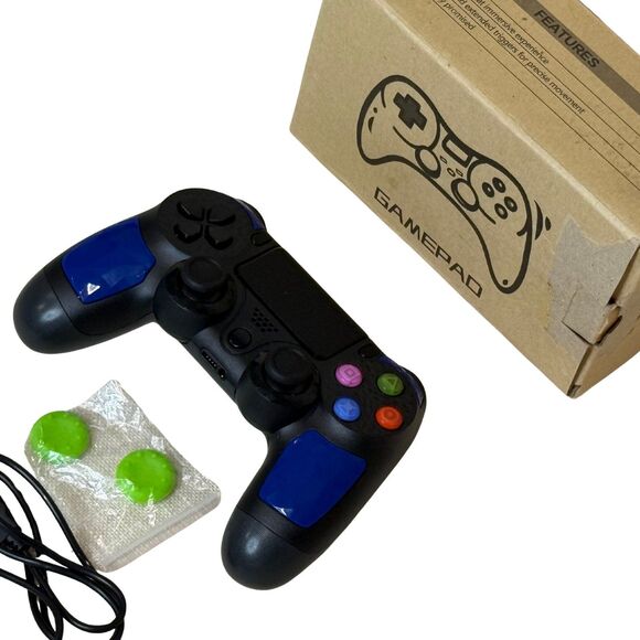 Wireless Controller for PS4 with Non-Slip Grip, 3.5mm Audio Jack and Thumb Caps - Picture 3 of 6